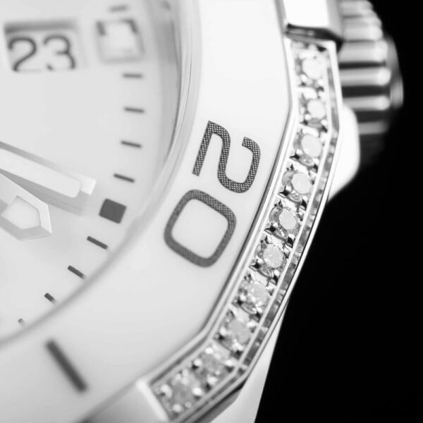 Tag Heuer Aquaracer Diamonds White Dial Two Tone Steel Strap Watch for Women - WAY131H.BA0914