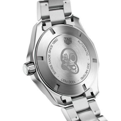 Tag Heuer Aquaracer Automatic Black Dial Silver Steel Strap Watch for Men - WAY2010.BA0927