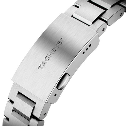 Tag Heuer Aquaracer Automatic Black Dial Silver Steel Strap Watch for Men - WAY2010.BA0927