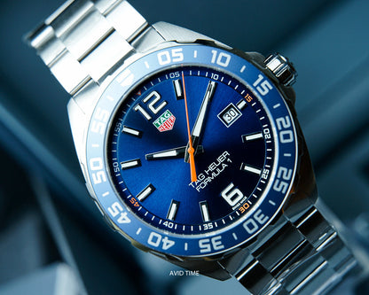 Tag Heuer Formula 1 Quartz Blue Dial Silver Steel Strap Watch for Men - WAZ1010.BA0842