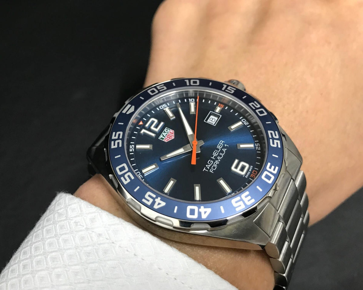 Tag Heuer Formula 1 Quartz Blue Dial Silver Steel Strap Watch for Men - WAZ1010.BA0842