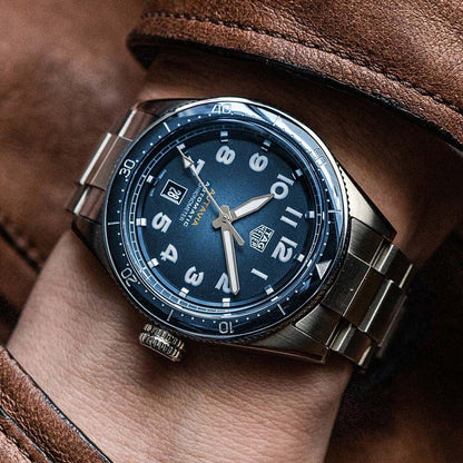 Tag Heuer Autavia Automatic Blue Dial Silver Steel Strap Watch for Men - WBE5116.EB0173