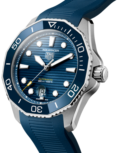 Tag Heuer Aquaracer Professional 300 Automatic Blue Dial Blue Rubber Strap Watch for Men - WBP201B.FT6198