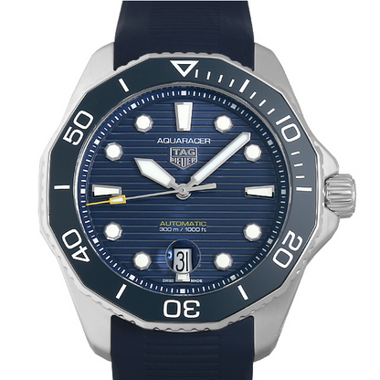 Tag Heuer Aquaracer Professional 300 Automatic Blue Dial Blue Rubber Strap Watch for Men - WBP201B.FT6198