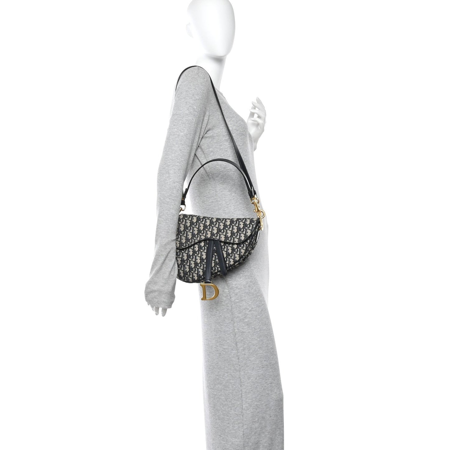 Oblique Saddle Bag With Strap Blue