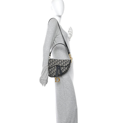 Oblique Saddle Bag With Strap Blue