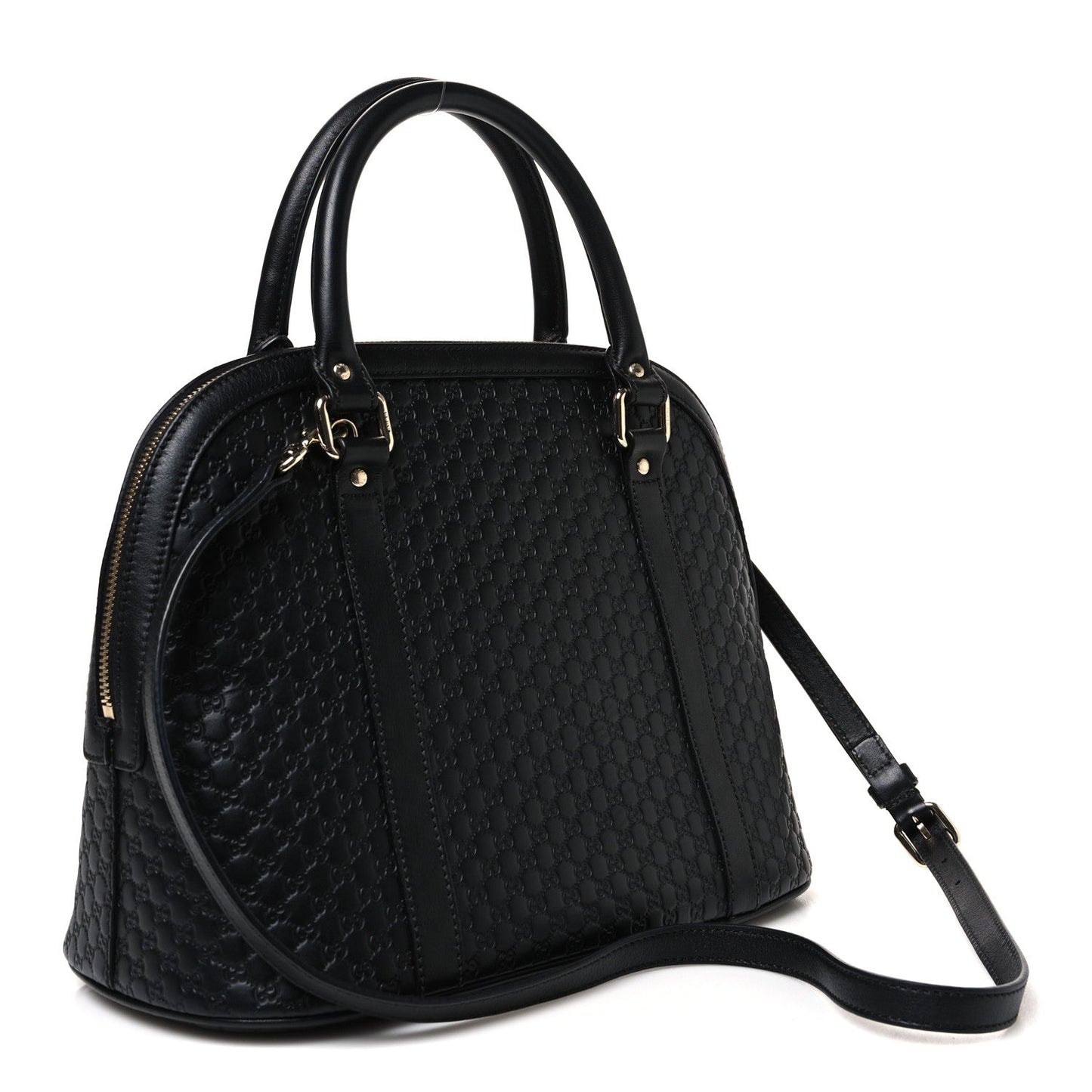 Microguccissima Medium Dome Bag Black