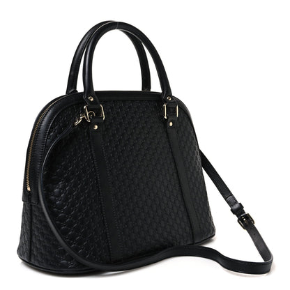 Microguccissima Medium Dome Bag Black