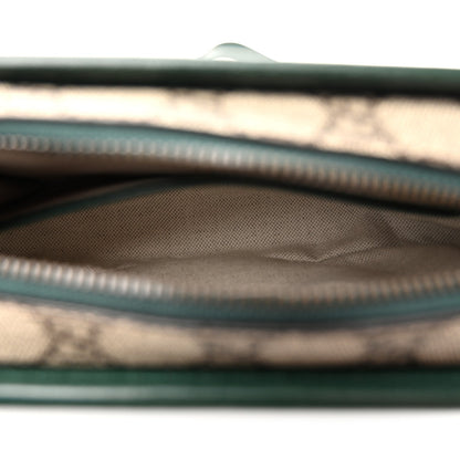 Monogram GG Mignon Textured Dollar Calfskin GG Supreme Monogram Quilted Mini GG Shoulder Bag Green Beige Ebony