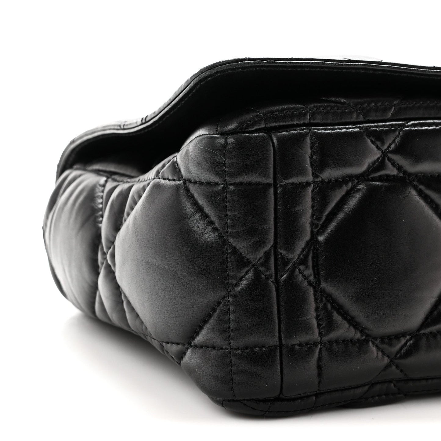 Calfskin Macrocannage Large Caro Bag Black