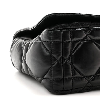 Calfskin Macrocannage Large Caro Bag Black