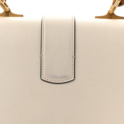 Calfskin Bamboo Web Medium Dionysus Top Handle Bag White Blue Hibiscus Red