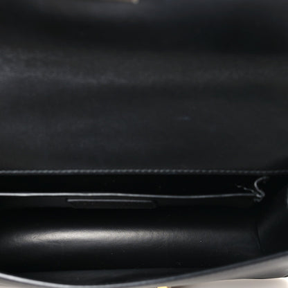 Calfskin 30 Montaigne East West Chain Flap Bag Black