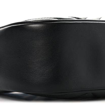 Calfskin Matelasse Small GG Marmont Chain Shoulder Bag Black