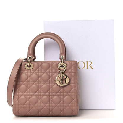 Lambskin Cannage Medium Lady Dior Fard