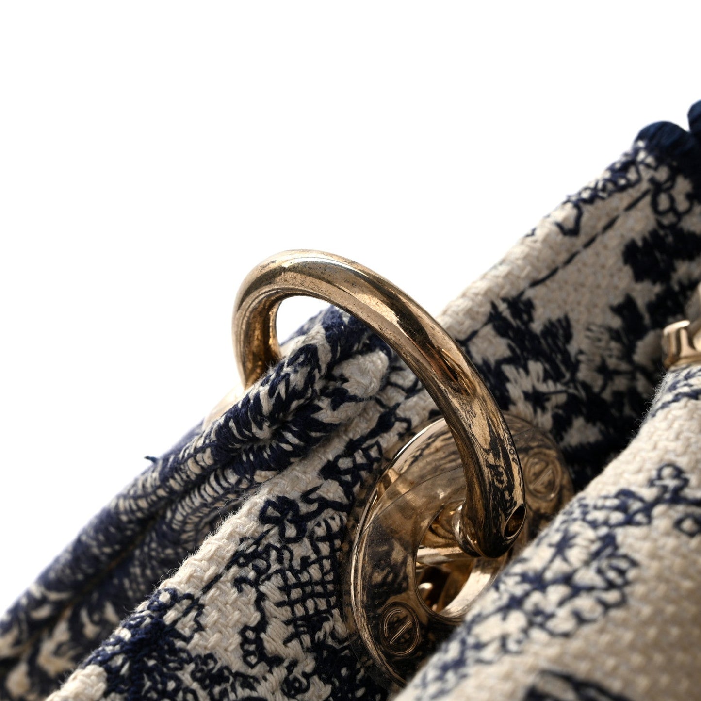 Toile de Jouy Embroidered Medium Lady D-Lite Blue