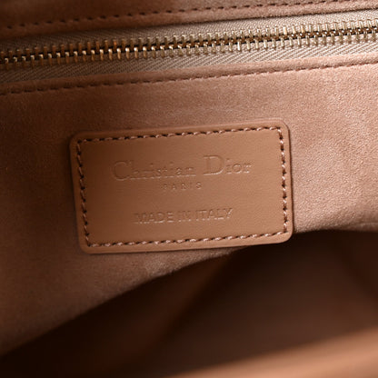 Ultra Matte Calfskin Cannage Large Lady Dior Beige