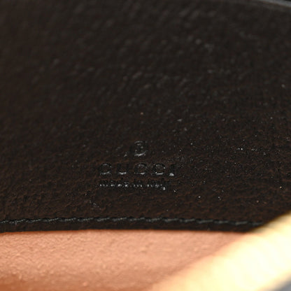 Grained Calfskin Web Mini Ophidia Round Shoulder Bag Black