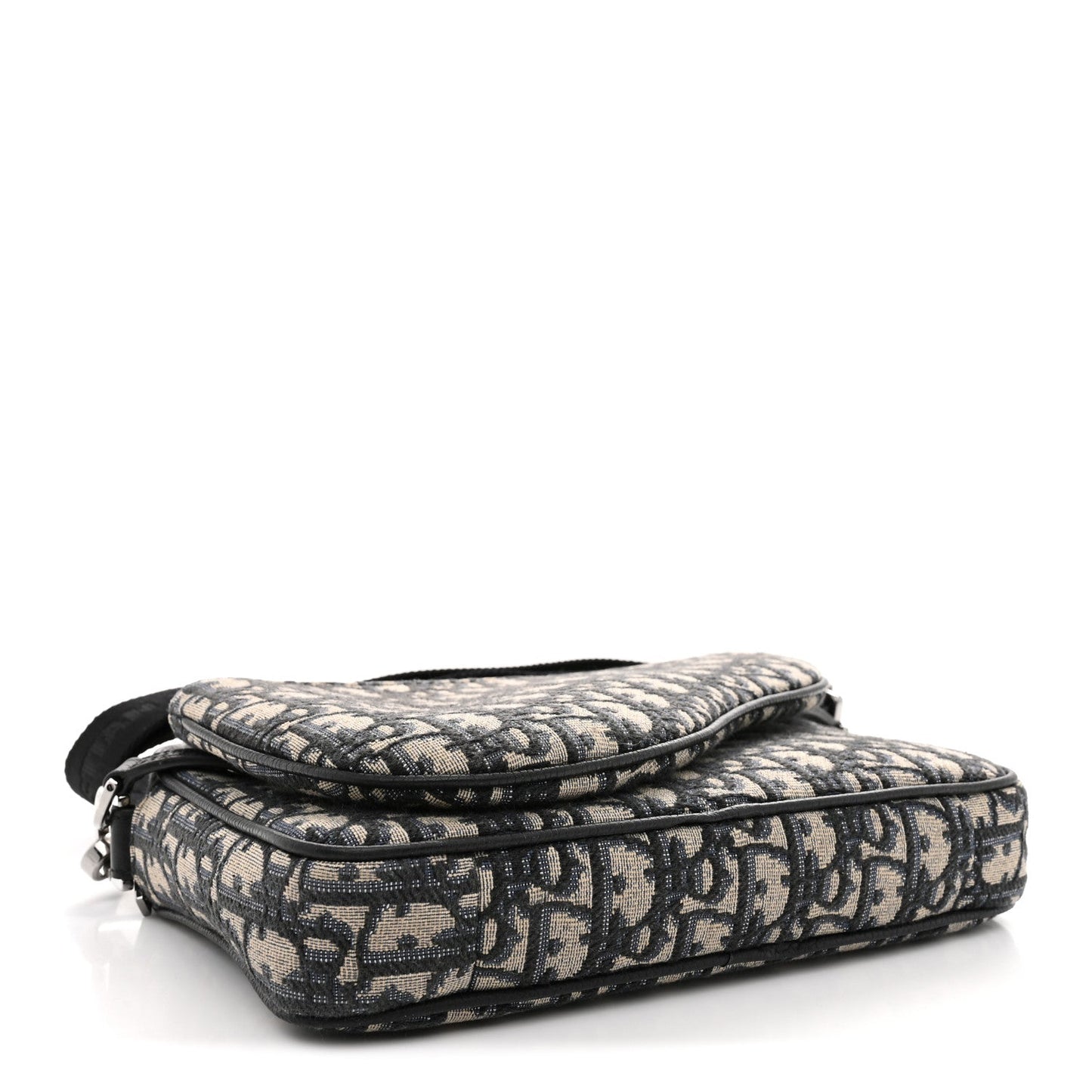 Oblique Saddle Triple Pouch Navy Blue