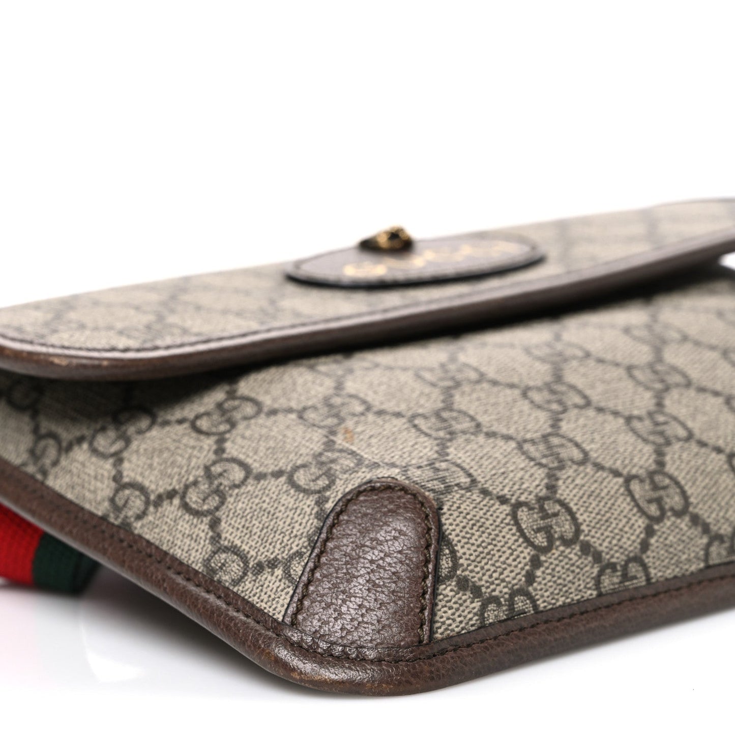 GG Supreme Monogram Neo Vintage Web Belt Bag Brown
