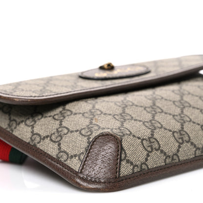 GG Supreme Monogram Neo Vintage Web Belt Bag Brown