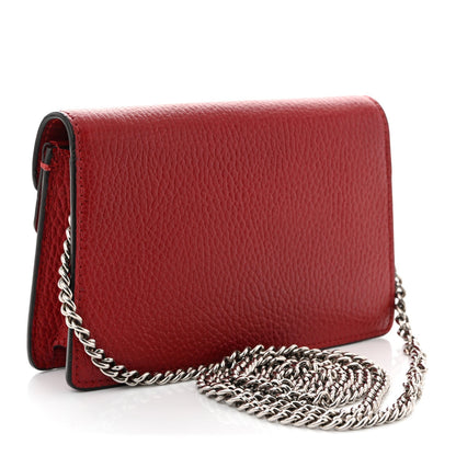 Dollar Calfskin Swarovski Crystal Small Dionysus Shoulder Bag Hibiscus Red