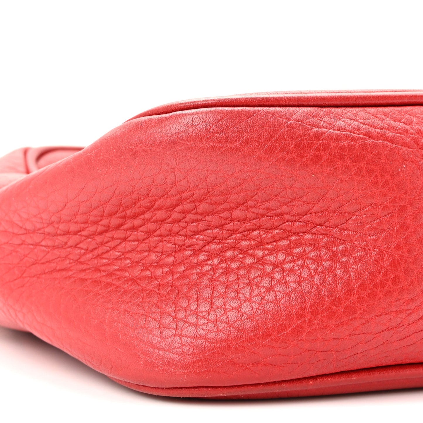 Pebbled Calfskin Small Soho Disco Bag Tabasco Red