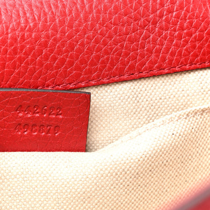 Cellarius Calfskin Mini GG Marmont Top Handle Bag Vulcanic Red