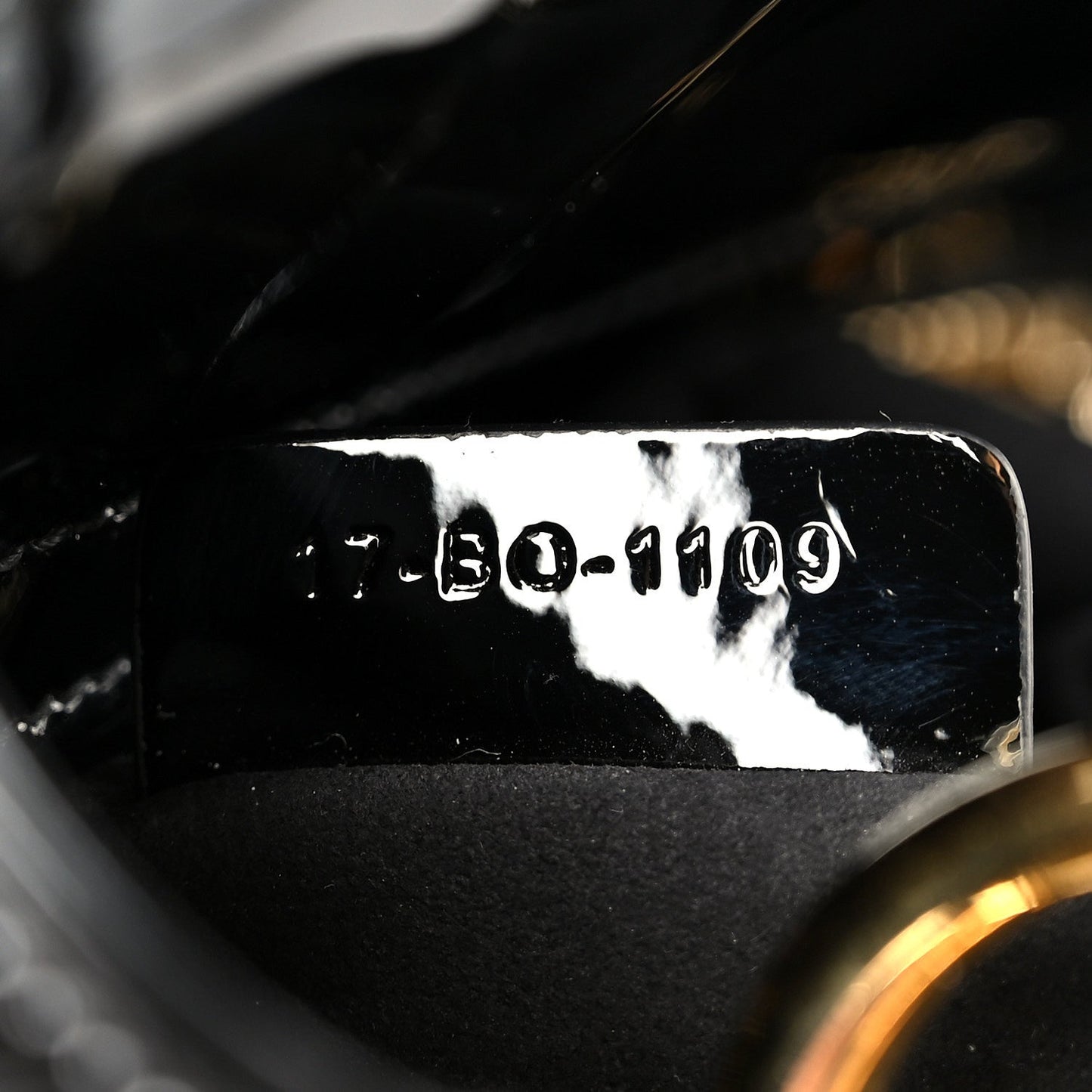 Patent Cannage Mini Lady Dior Black