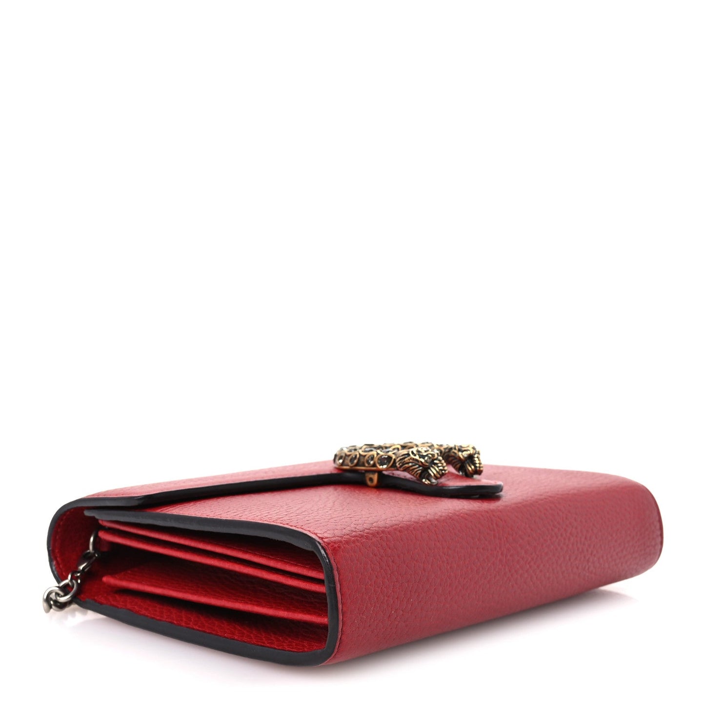 Calfskin Mini Dionysus Chain Wallet Hibiscus Red