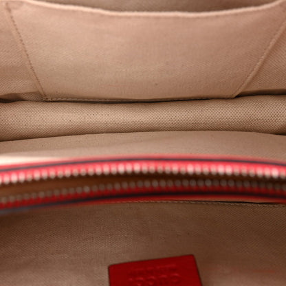 Dollar Calfskin Crystal Web Medium Dionysus Bamboo Top Handle Bag Hibiscus Red Black Diamond