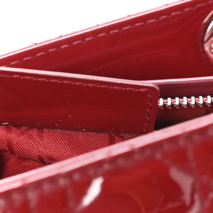 Patent Cannage Medium Lady Dior Red