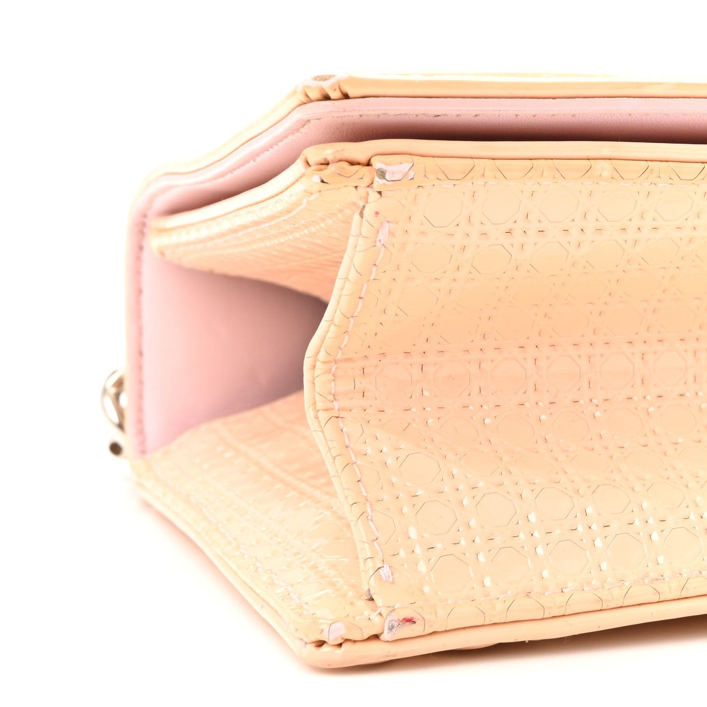 Patent Micro-Cannage Small Diorama Flap Bag Rose