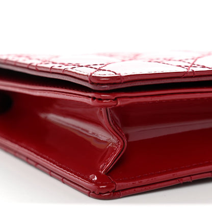 Patent Cannage Lady Dior Clutch Red Red