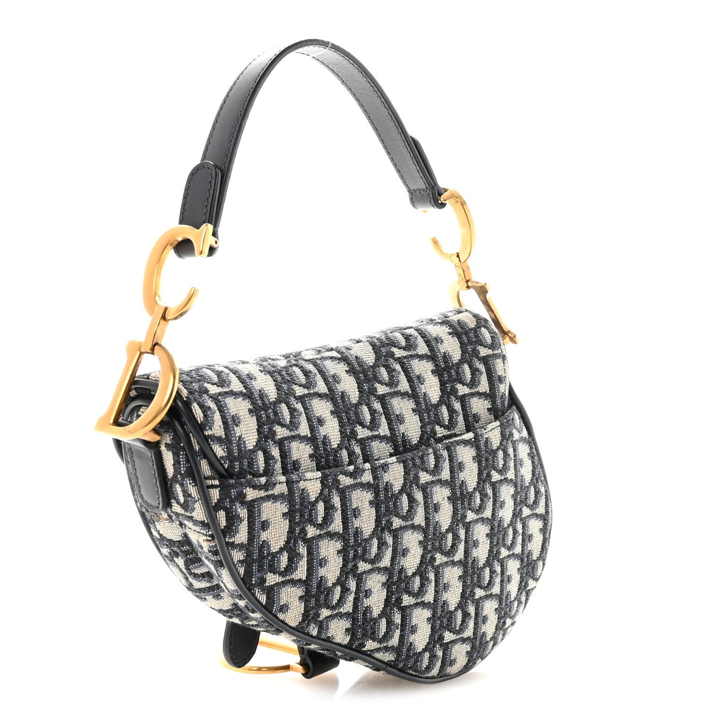 Oblique Mini Saddle Bag Blue