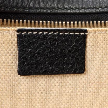 Pebbled Calfskin Small Soho Disco Bag Black