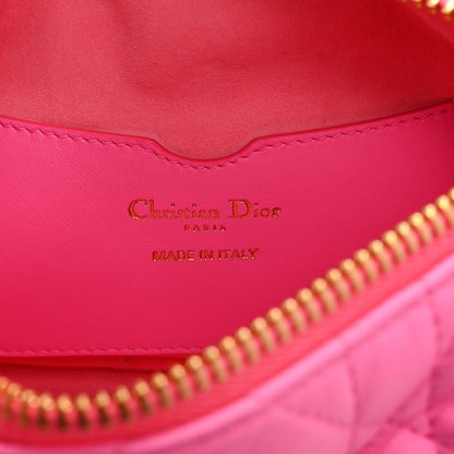 Lambskin Cannage Small Dior Vibe Hobo Bag Pink