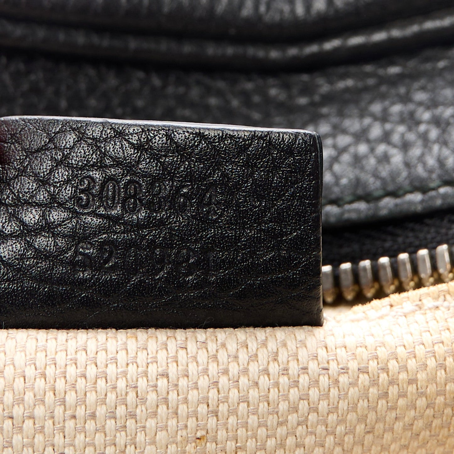 Pebbled Calfskin Small Soho Disco Bag Black