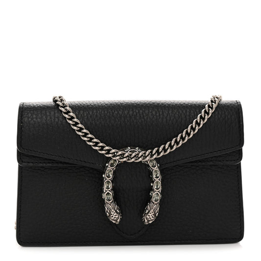 Calfskin Super Mini Dionysus Shoulder Bag Black
