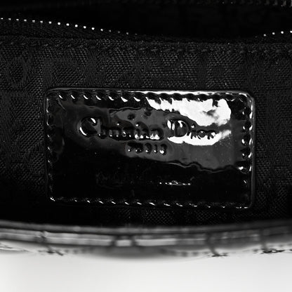 Patent Cannage Mini Lady Dior Black