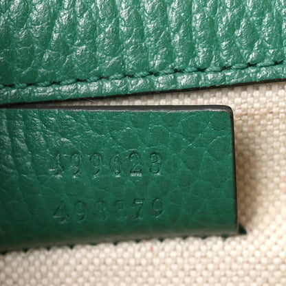 Dollar Calfskin Enamel Small Dionysus Shoulder Bag Emerald Electric Blue