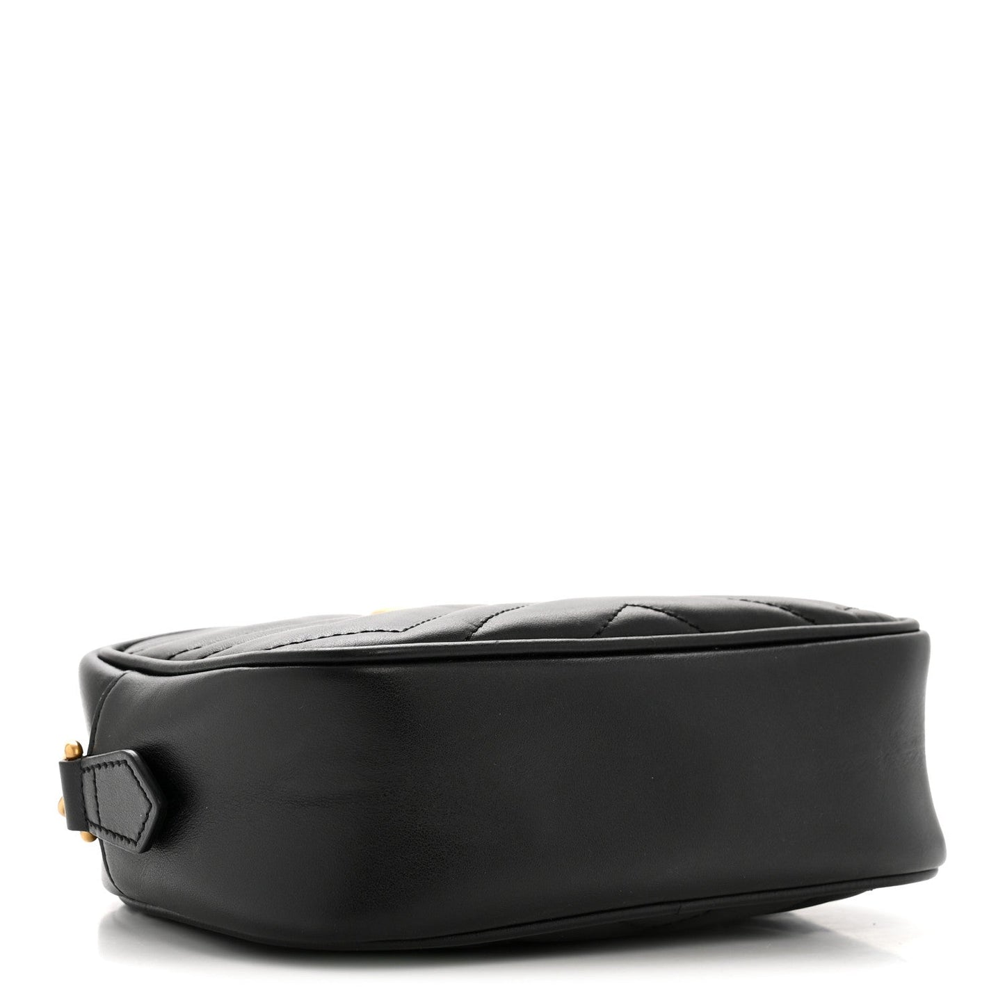 Calfskin Matelasse Mini GG Marmont Chain Shoulder Bag Black