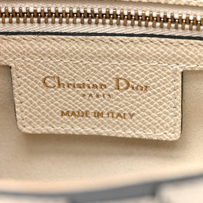 Grained Calfskin Saddle Bag With Strap Latte