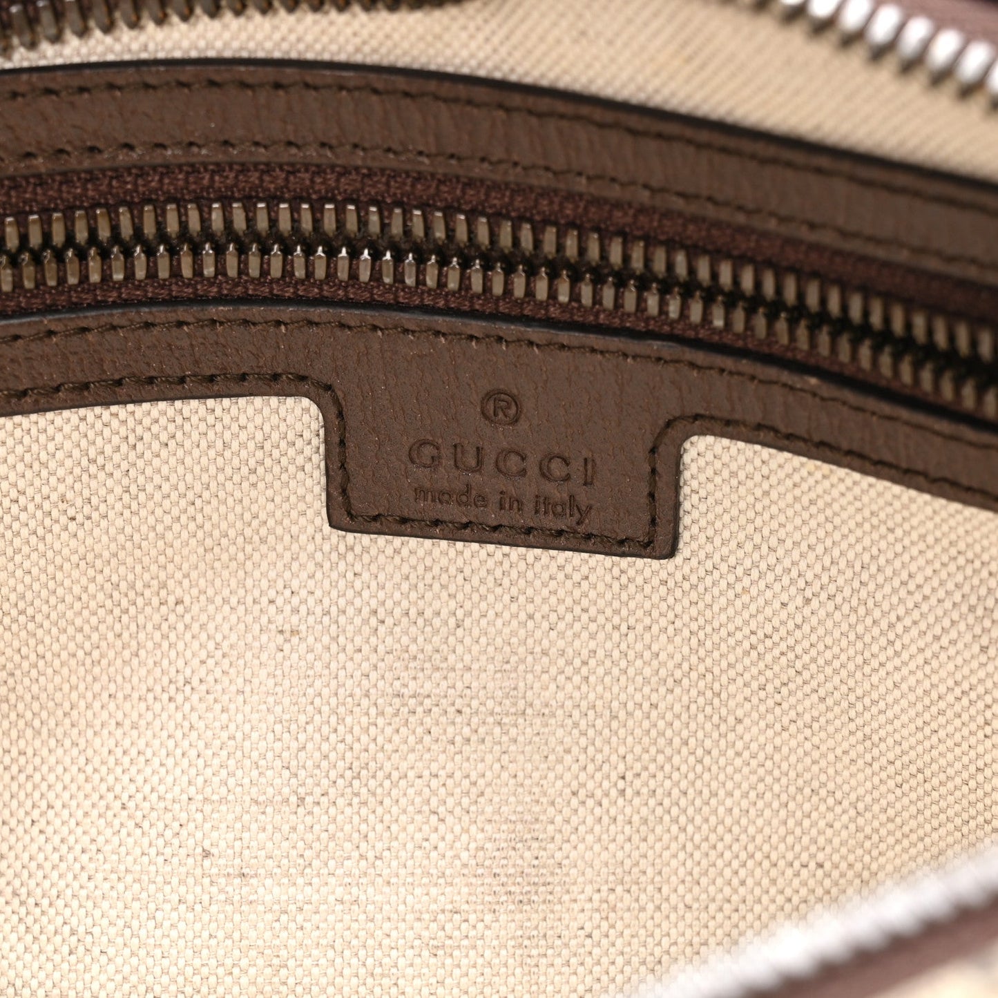 Soft GG Supreme Monogram Medium Ophidia Belt Bag Dark Brown