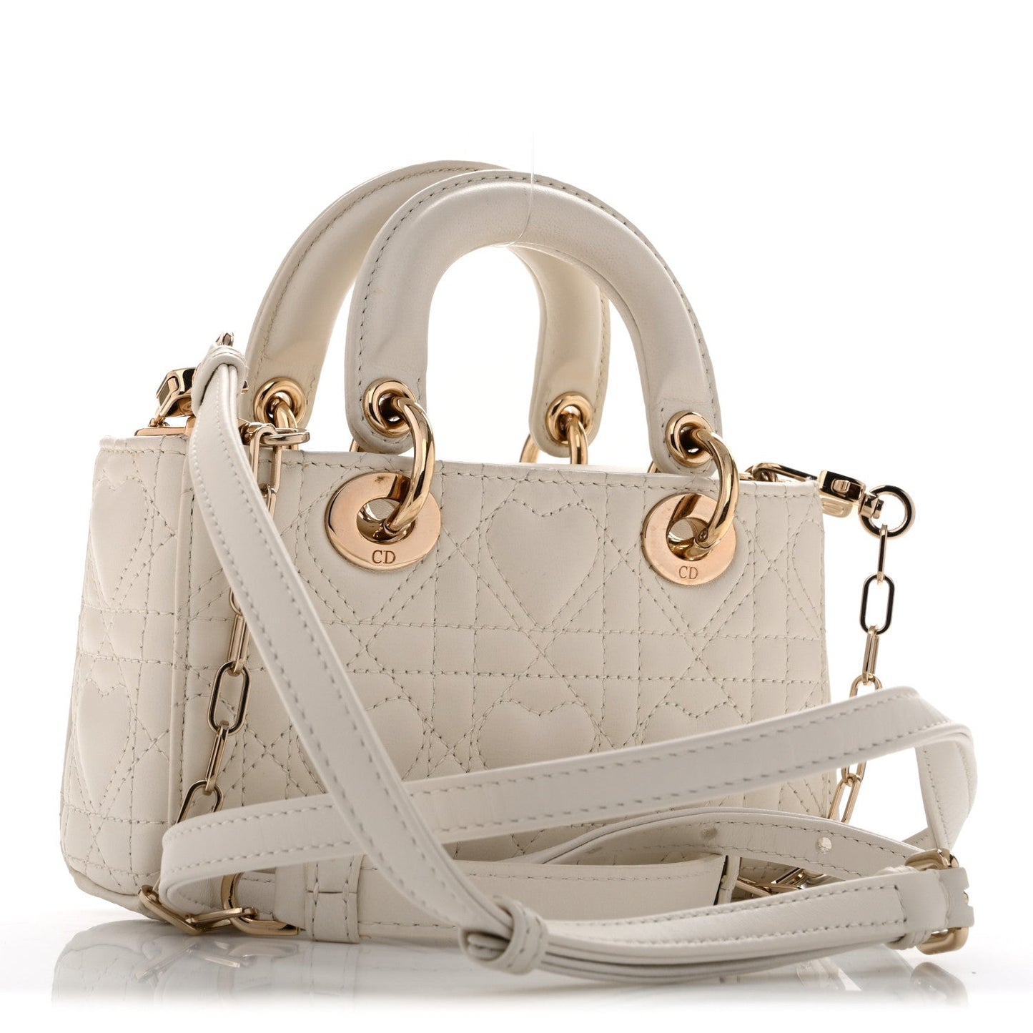 Lambskin Cannage Dioramour Micro Lady D-Joy Latte