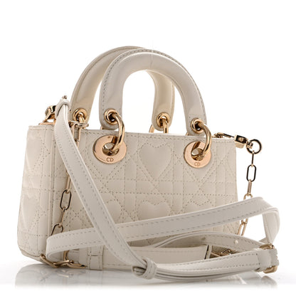 Lambskin Cannage Dioramour Micro Lady D-Joy Latte