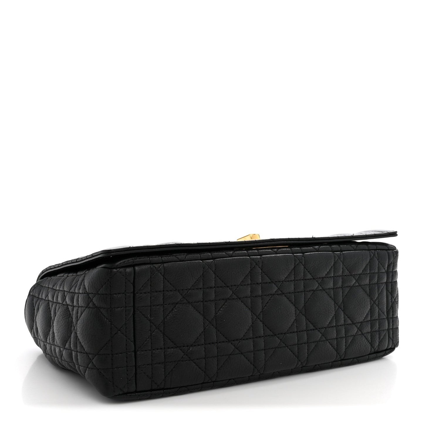 Grained Calfskin Cannage Large Caro Bag Black