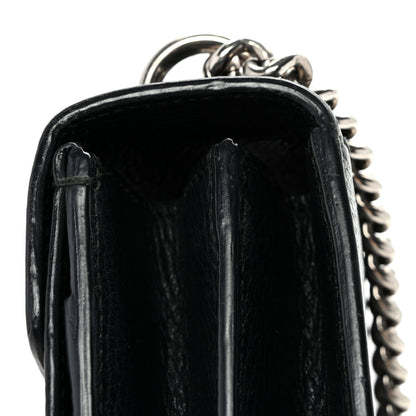 Pebbled Calfskin Small Dionysus Shoulder Bag Black