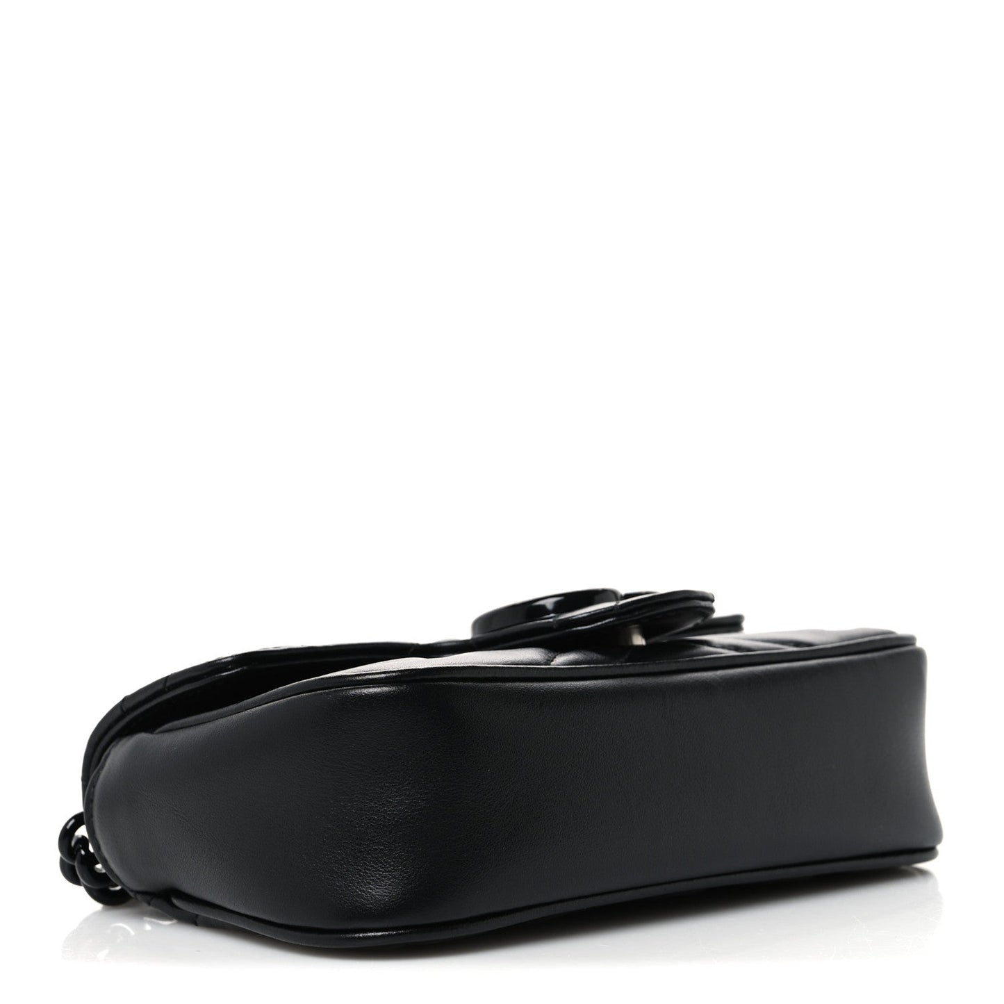 Calfskin Matelasse Monochrome GG Marmont Chain Belt Bag Black