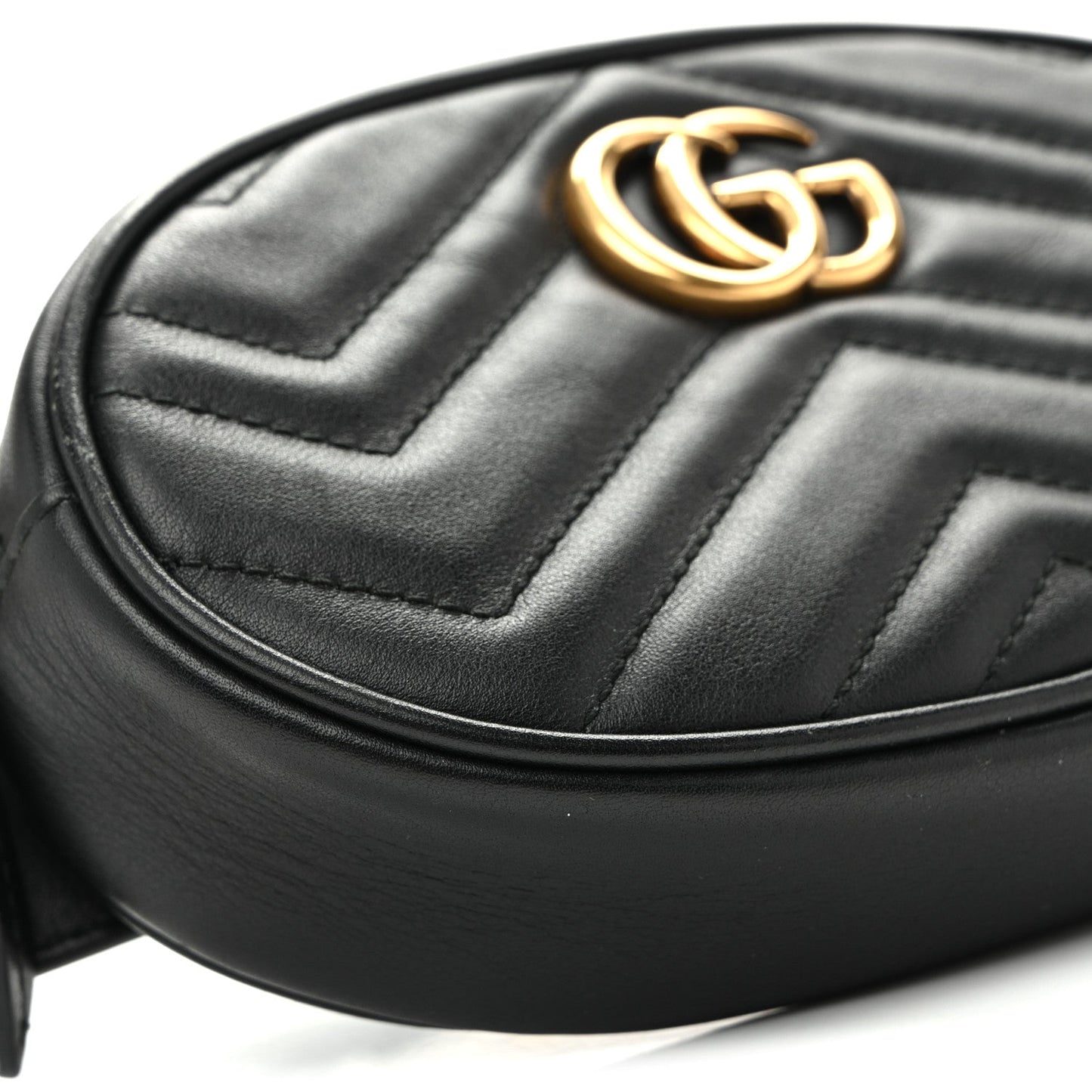 Calfskin Matelasse GG Marmont Belt Bag 75 30 Black